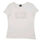Womens White Armani Spellout Short Sleeve T Shirt