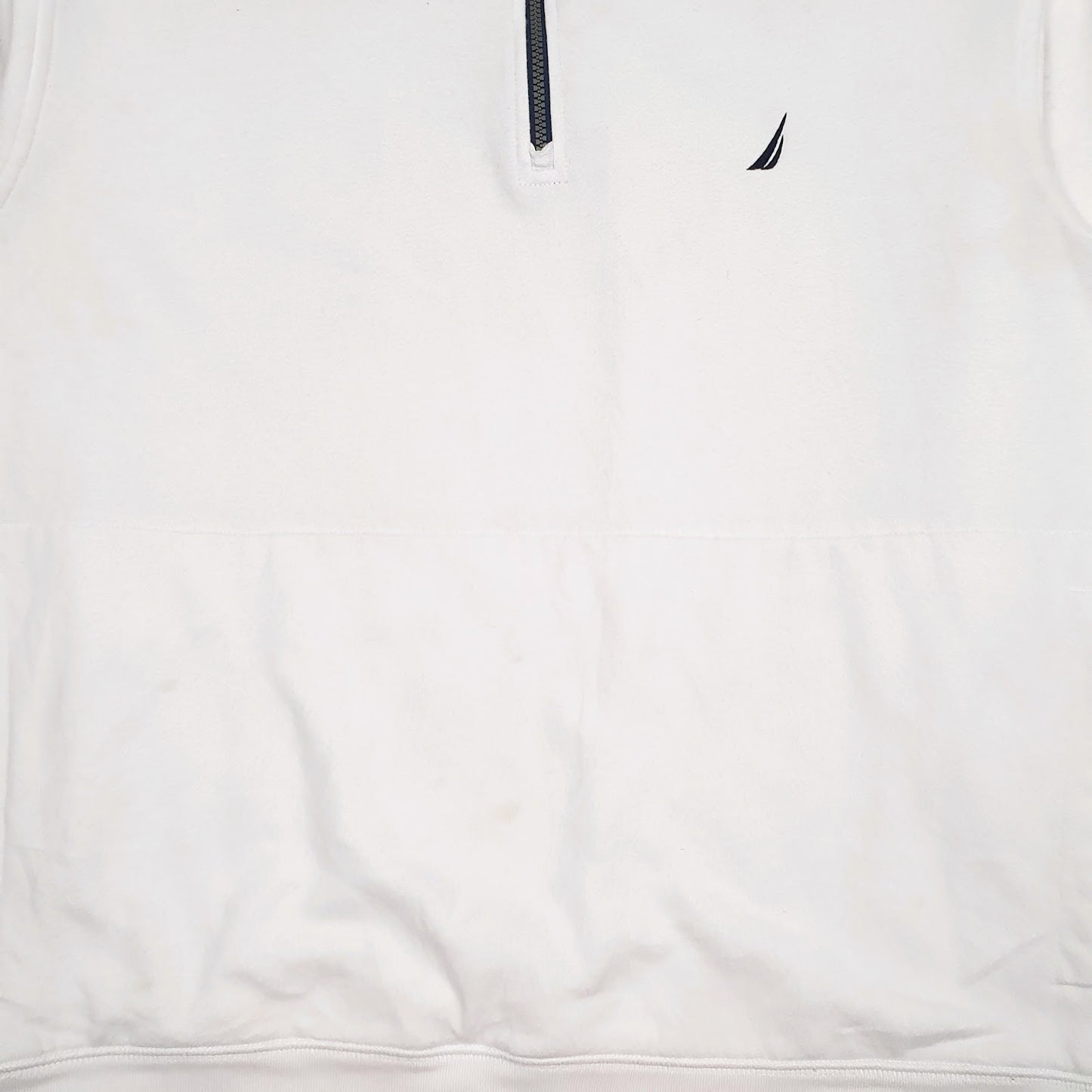 Mens White Nautica  Quarter Zip Jumper