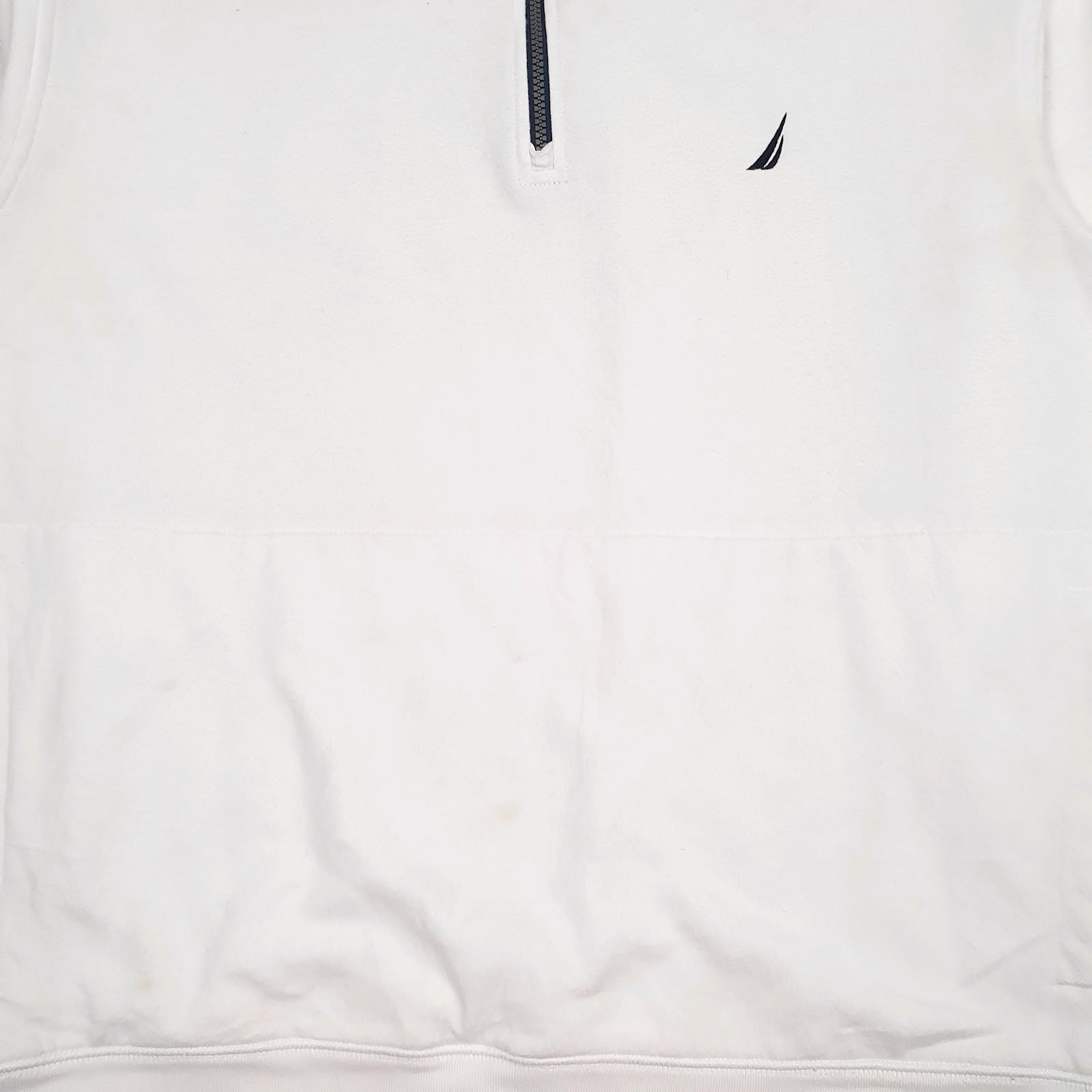 Mens White Nautica  Quarter Zip Jumper