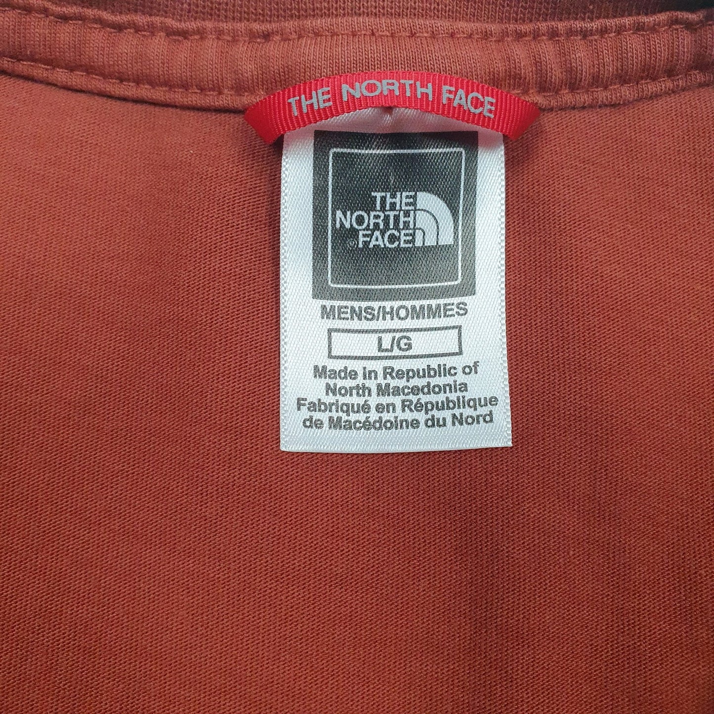 Mens Brown The North Face Spellout  T Shirt