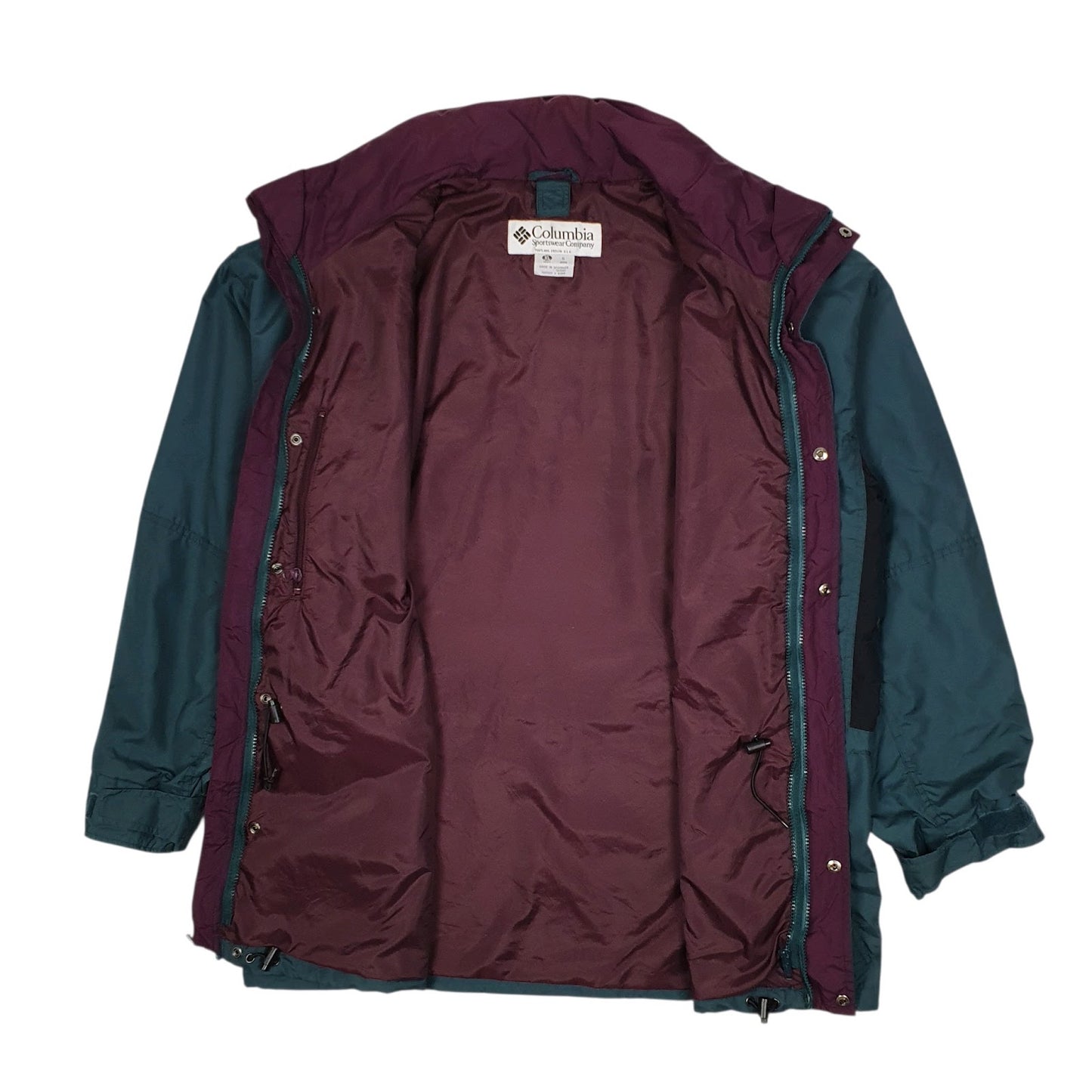 Mens Green Columbia Sportswear Company Longs Peak Vintage 90s  Coat