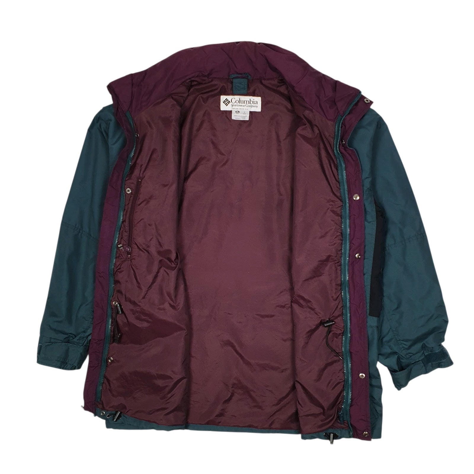 Mens Green Columbia Sportswear Company Longs Peak Vintage 90s  Coat