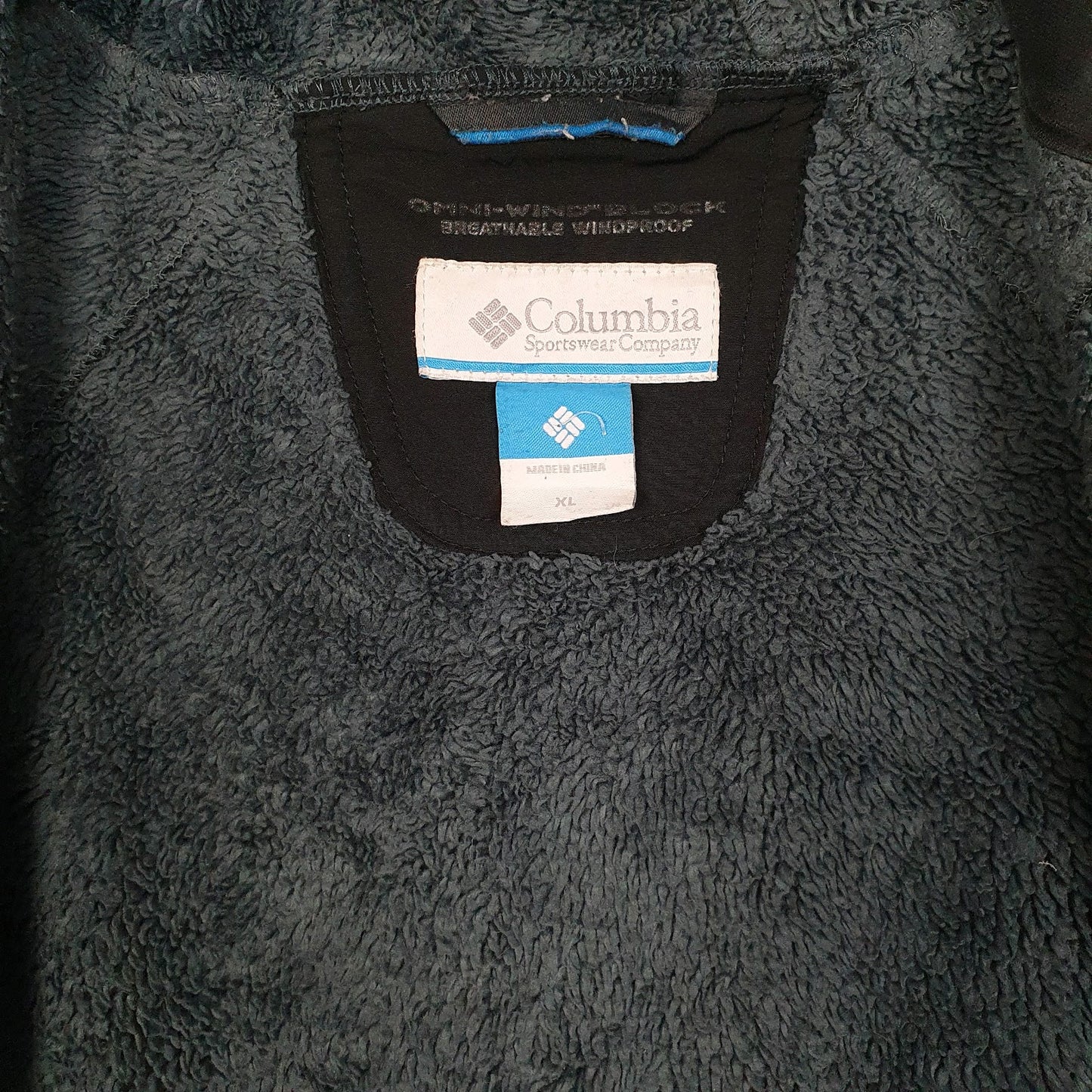 Womens Black Columbia Sportswear Company Fleece Lined Windbreaker Hoodie Coat