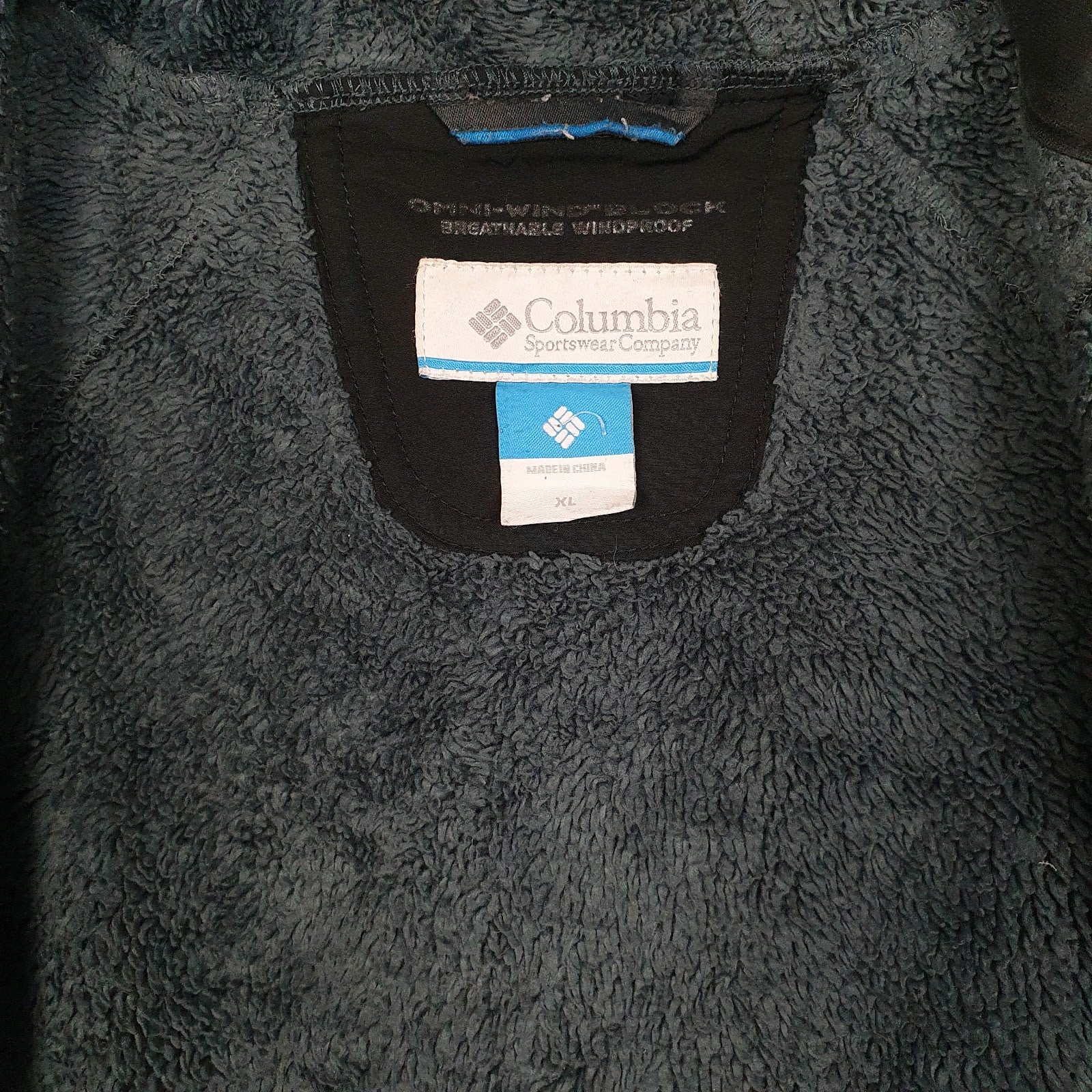 Womens Black Columbia Sportswear Company Fleece Lined Windbreaker Hoodie Coat