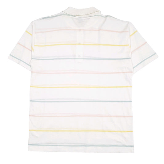 Mens White Liabel Vintage Made In Italy  Polo Shirt