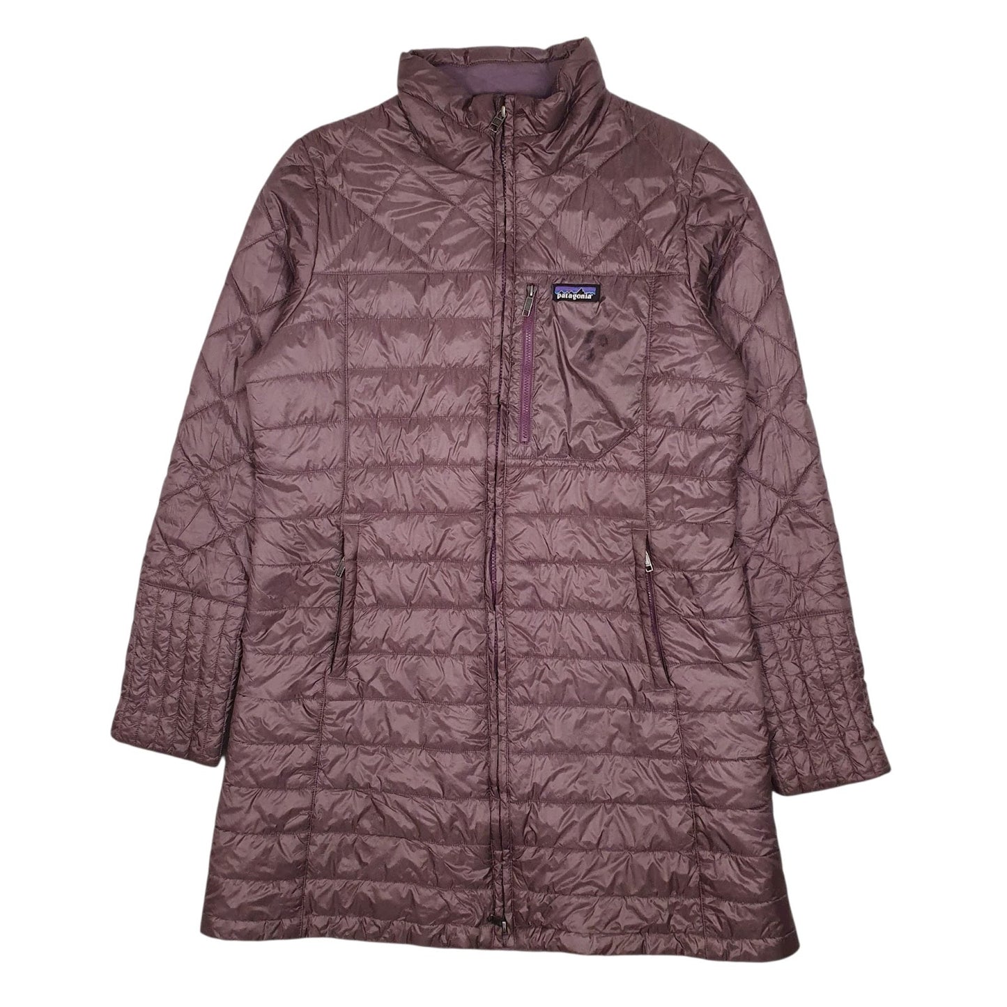 Womens Burgundy Patagonia Radalie Parka Trench Longline  Coat