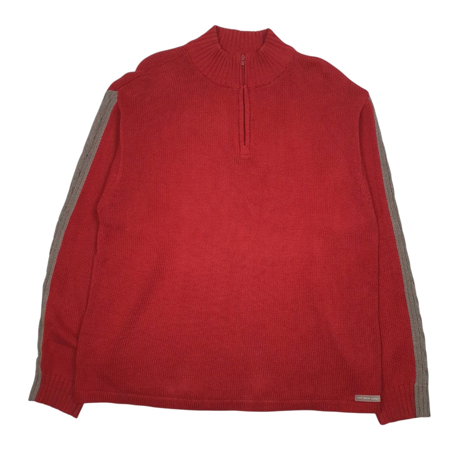 Mens Red Chaps Ralph Lauren Knit Quarter Zip Jumper