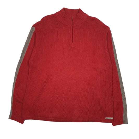 Mens Red Chaps Ralph Lauren Knit Quarter Zip Jumper