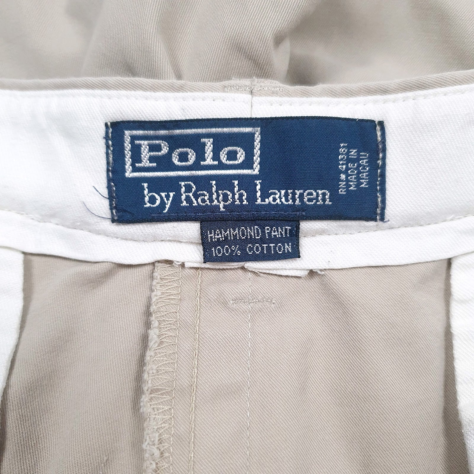 Mens Brown Polo Ralph Lauren Hammond Pant Double Pleated  Trousers