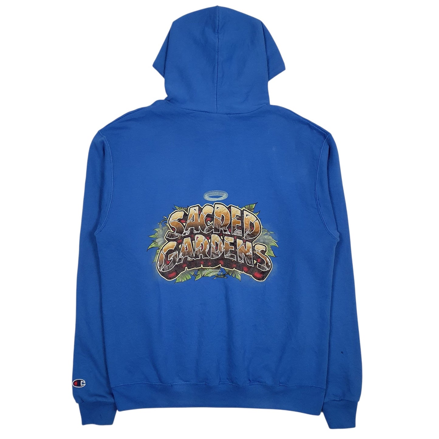 Mens Blue Champion  Hoodie Jumper