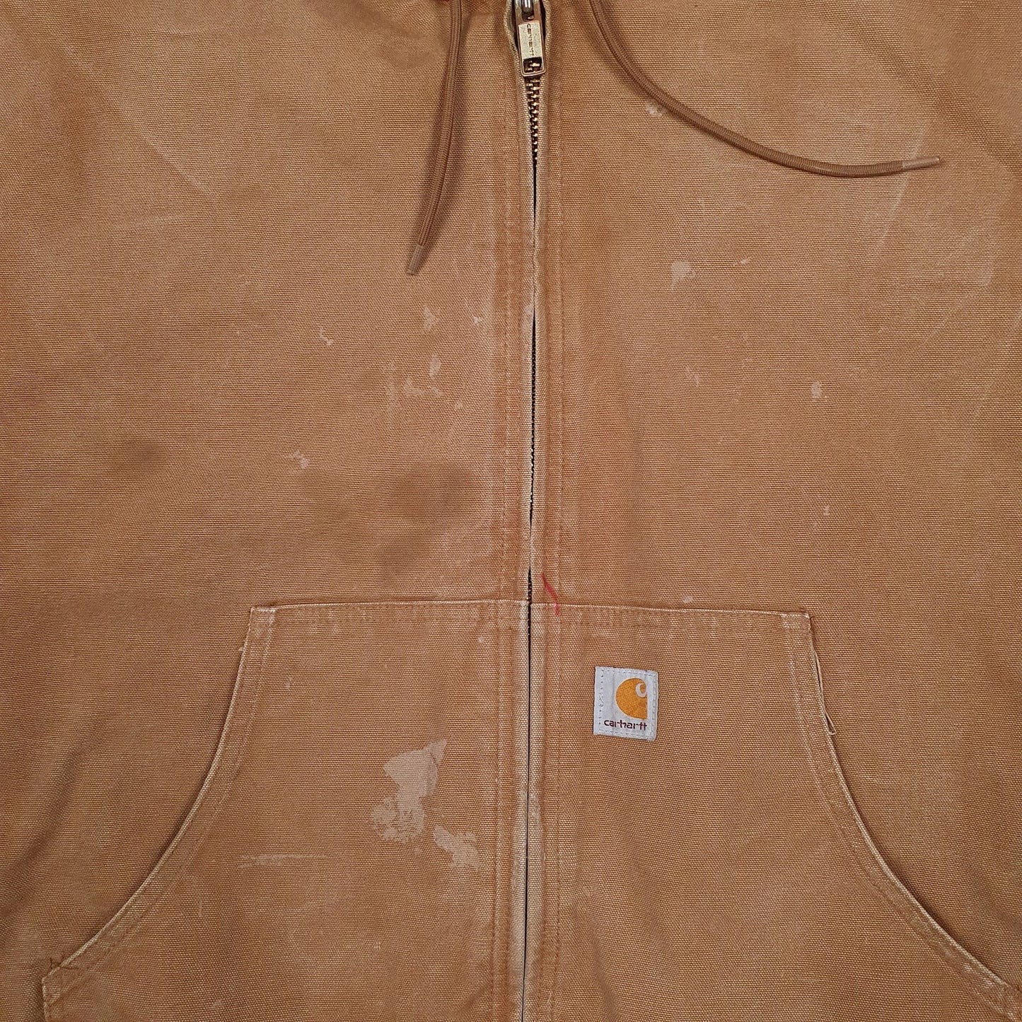 Mens Brown Carhartt Active Made in USA Full Zip Coat