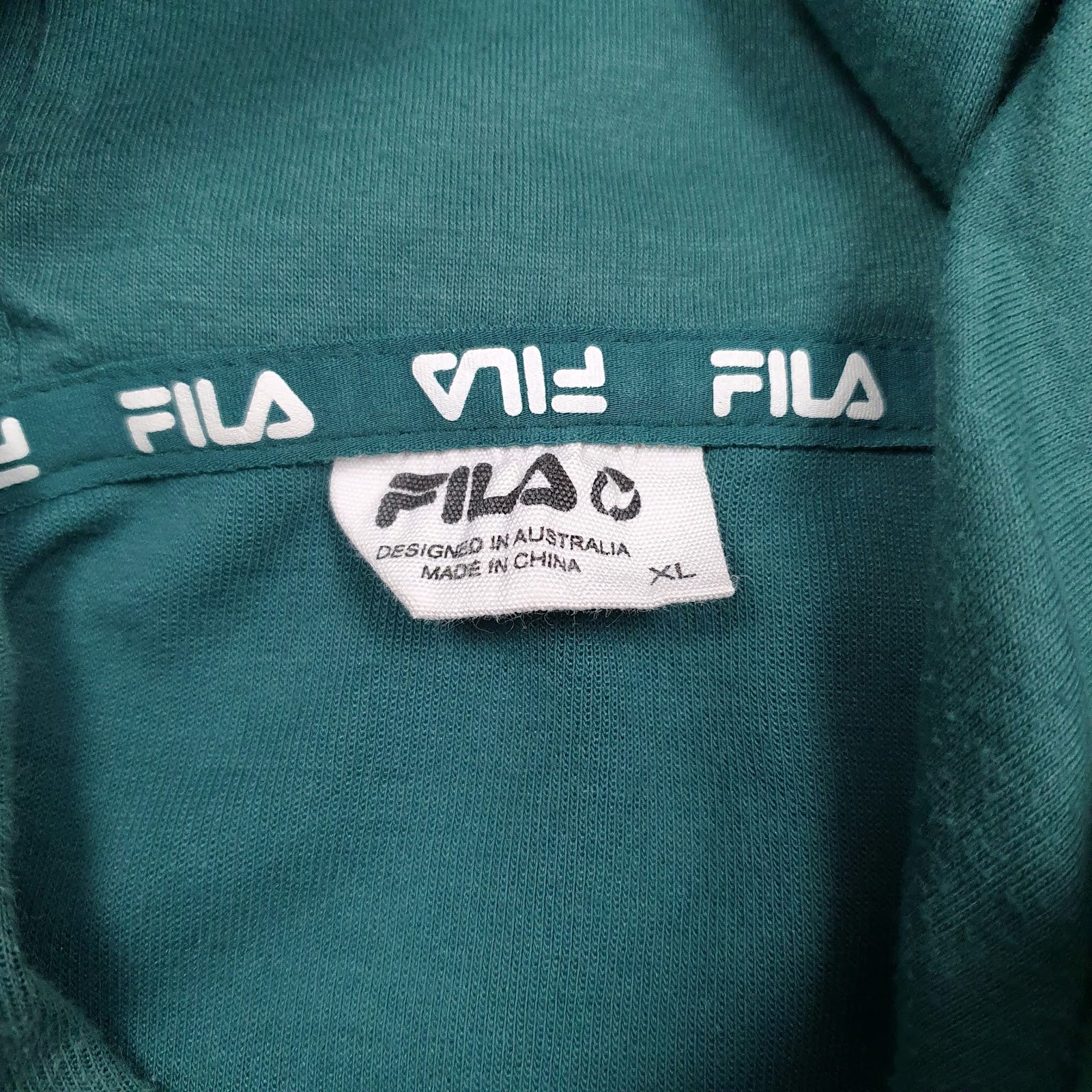 Mens Black Fila Spellout Hoodie Jumper