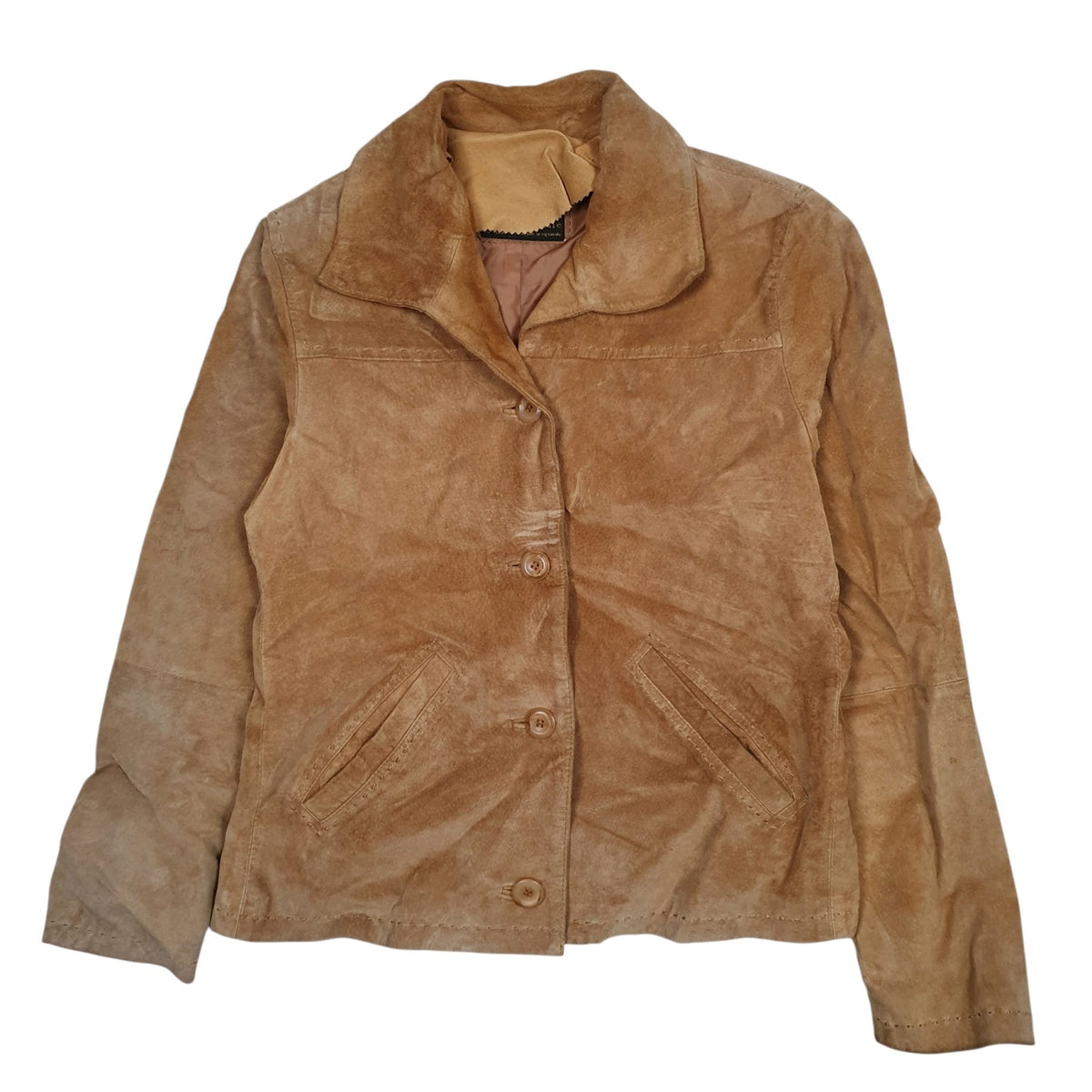 Womens Brown Vera Pelle Western Bomber Blazer  Coat