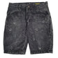 Mens Black Den Im Distressed Denim Shorts