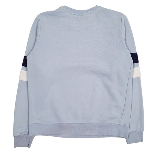 Womens Blue Fila Spellout Crewneck Jumper