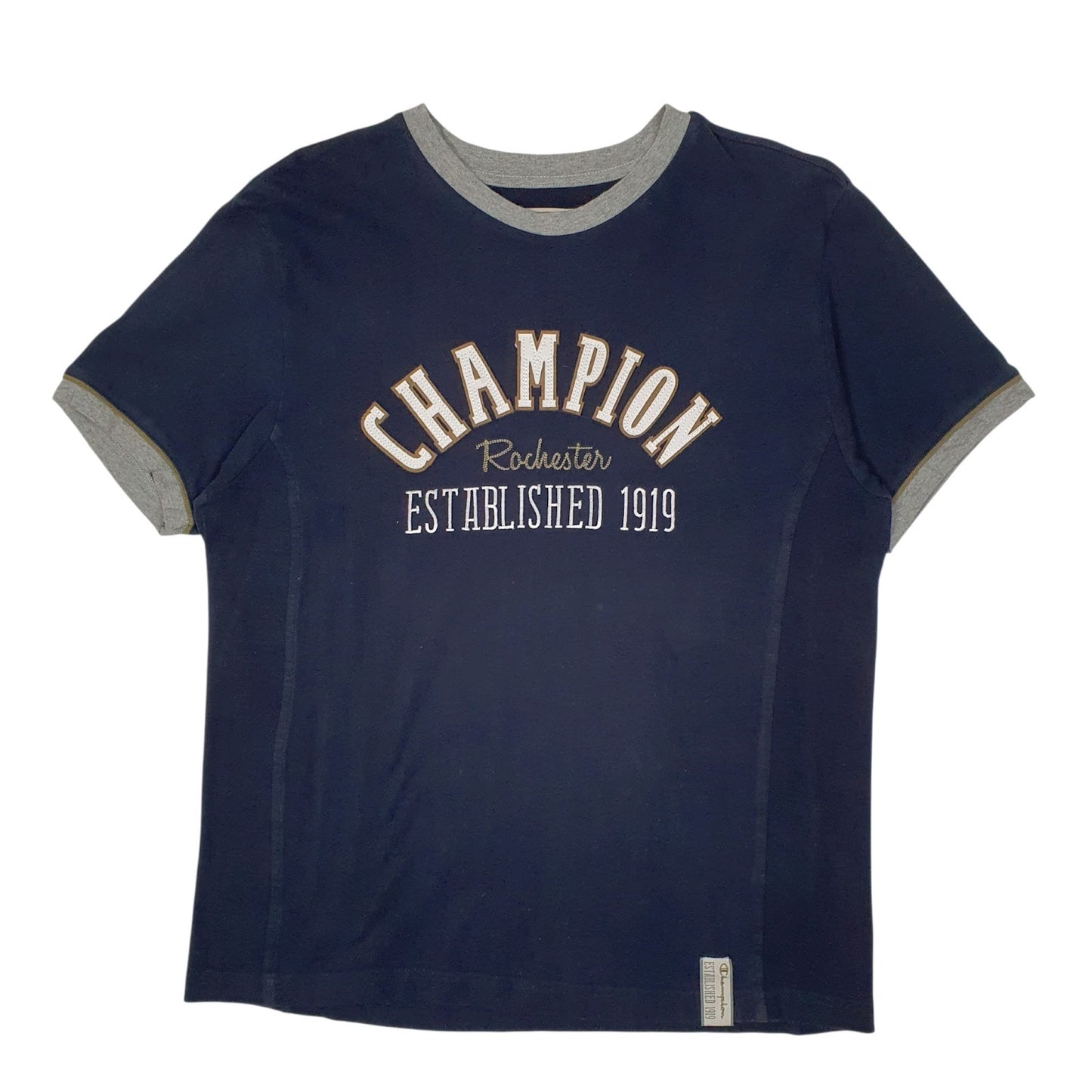 Mens Navy Champion  Short Sleeve T Shirt
