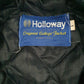 Mens Black Holloway Bomber Vintage 90s Made In USA Full Zip Coat