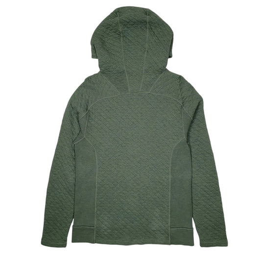 Womens Green Patagonia Quilt Hoodie Full Zip Jumper