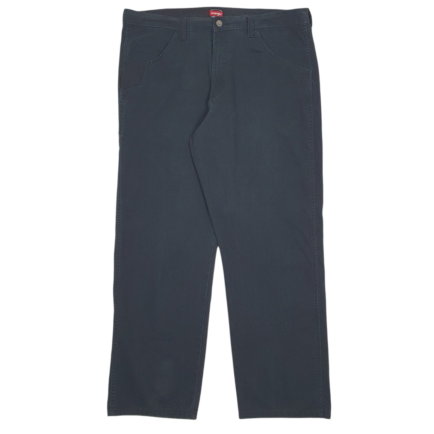 Mens Black Wrangler Workwear Chino Trousers