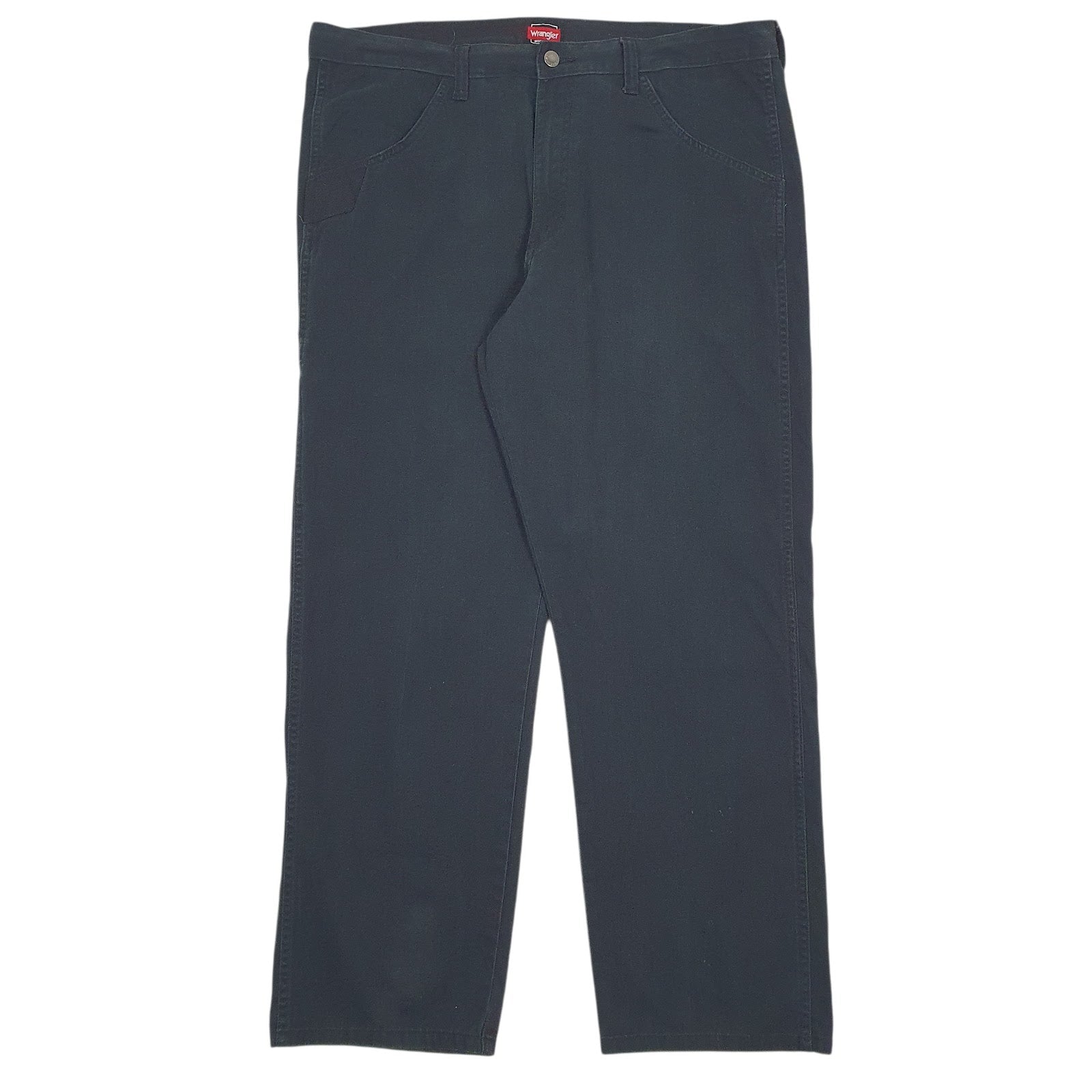 Mens Black Wrangler Workwear Chino Trousers