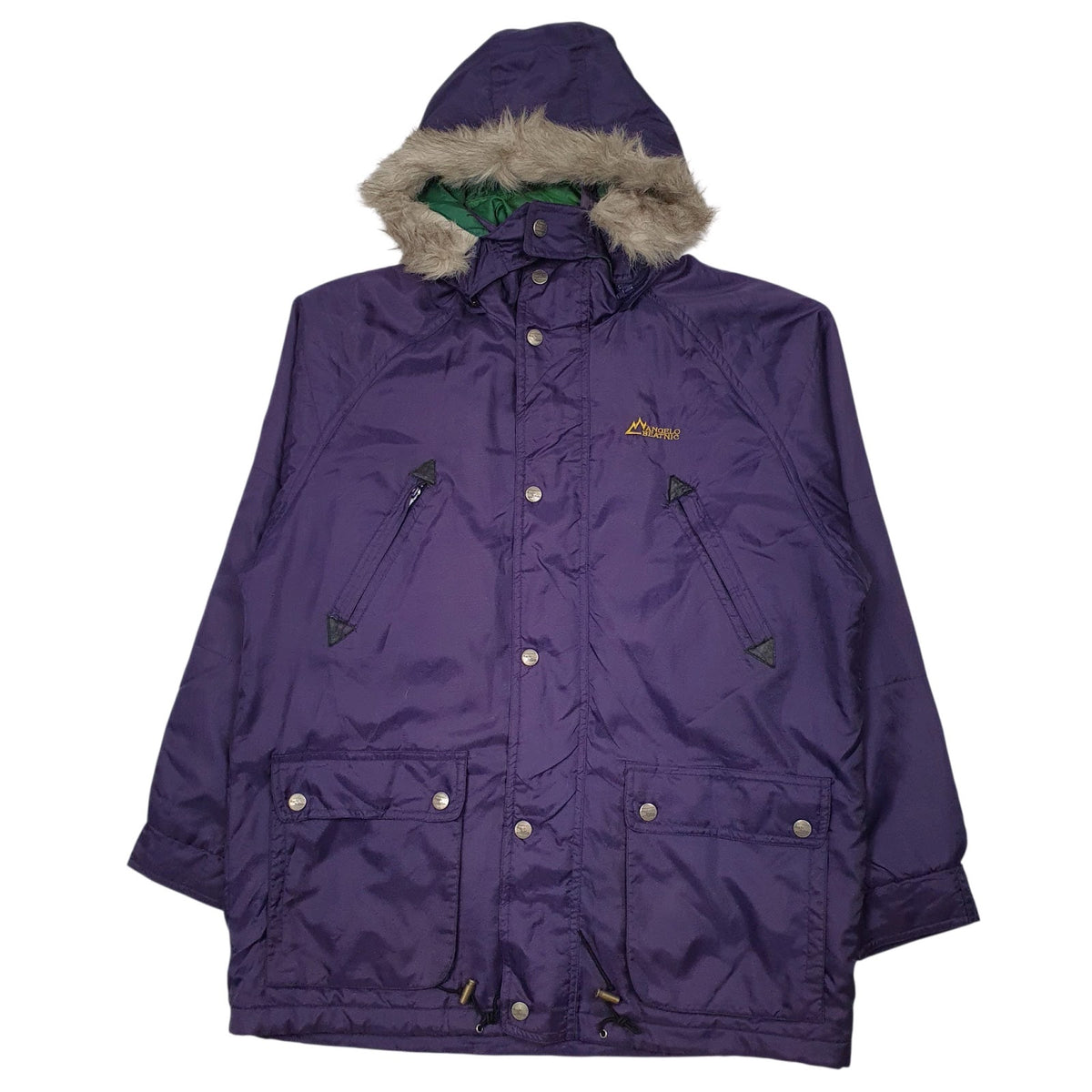 Mens Purple Angelo Beatnic Padded  Coat