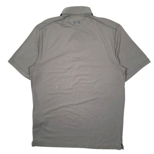 Mens Grey Underarmour  Hoodie Polo Shirt