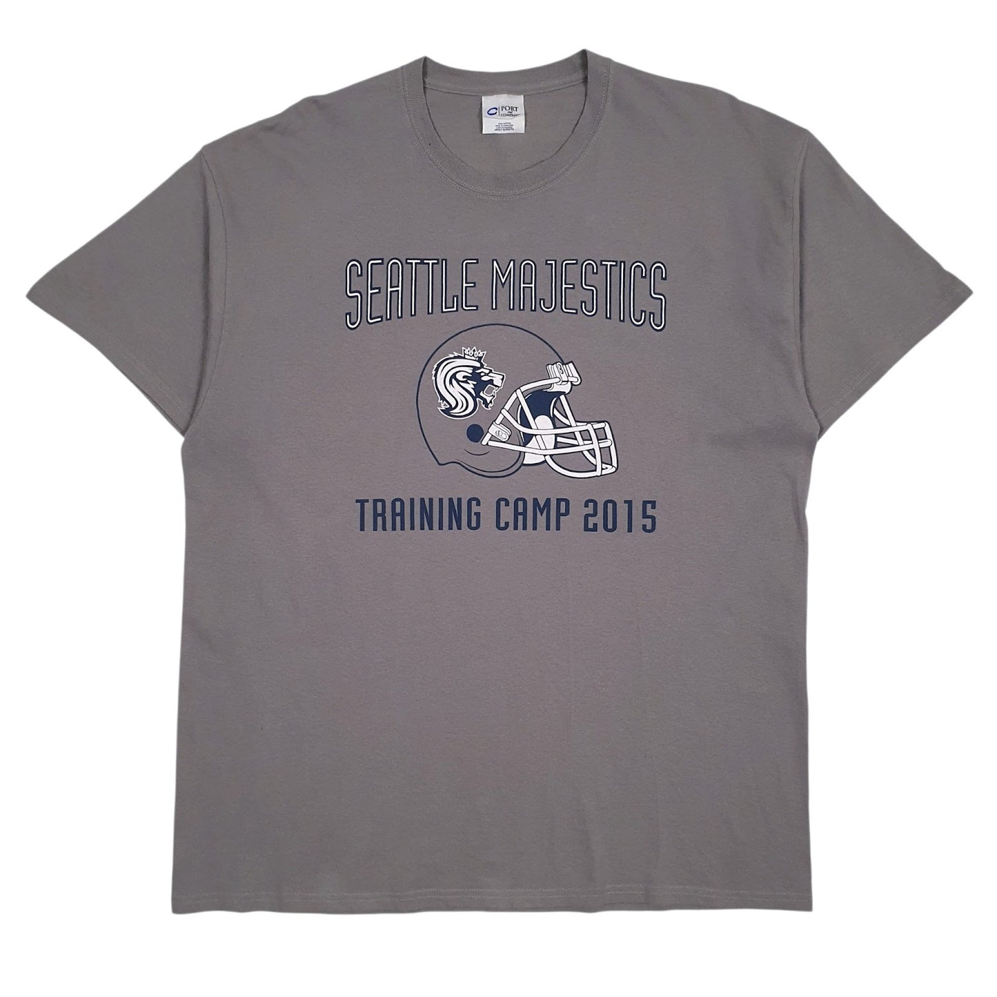Mens Grey Port & Company Seattle Majestics Short Sleeve T Shirt