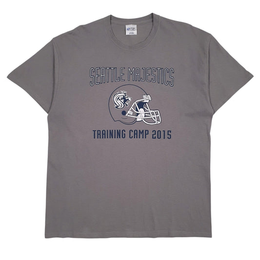 Mens Grey Port & Company Seattle Majestics Short Sleeve T Shirt