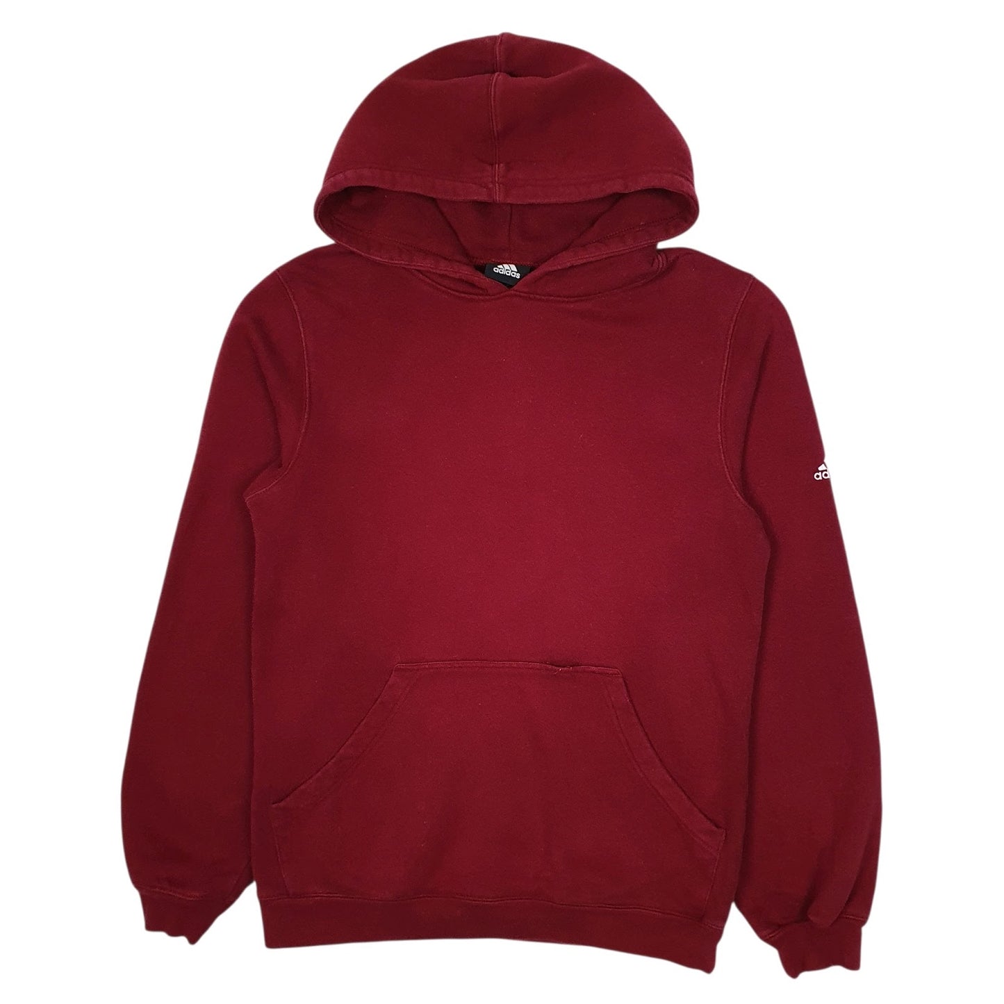 Mens Burgundy Adidas  Hoodie Jumper