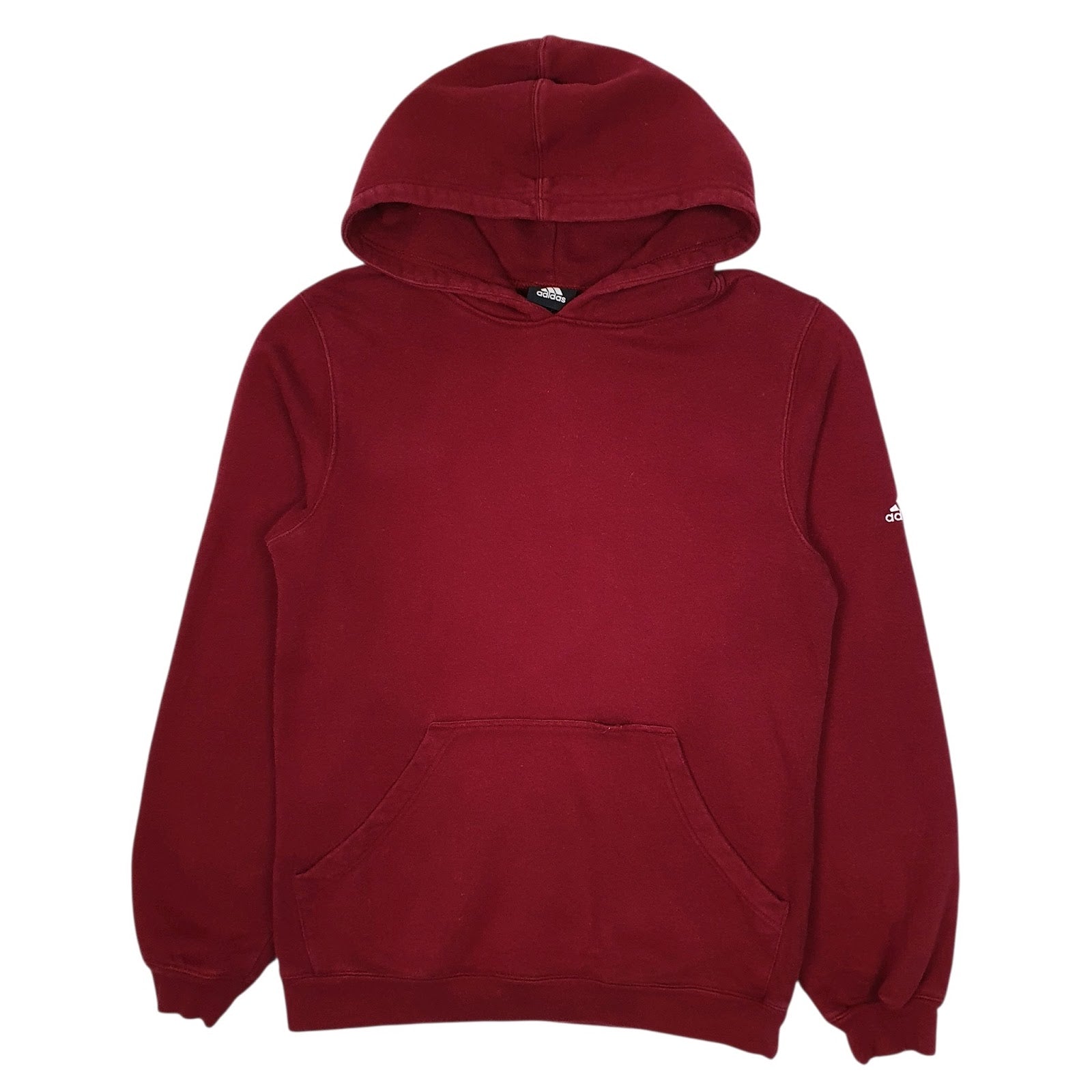Mens Burgundy Adidas  Hoodie Jumper