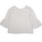 Womens White Atmosphere Mesh Flared Cuffs Long Sleeve T Shirt