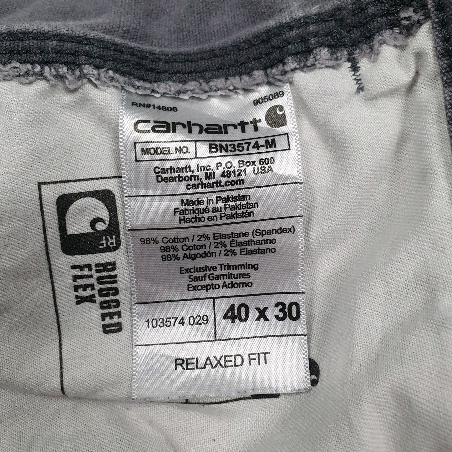 Mens Grey Carhartt BN3574-M  Trousers