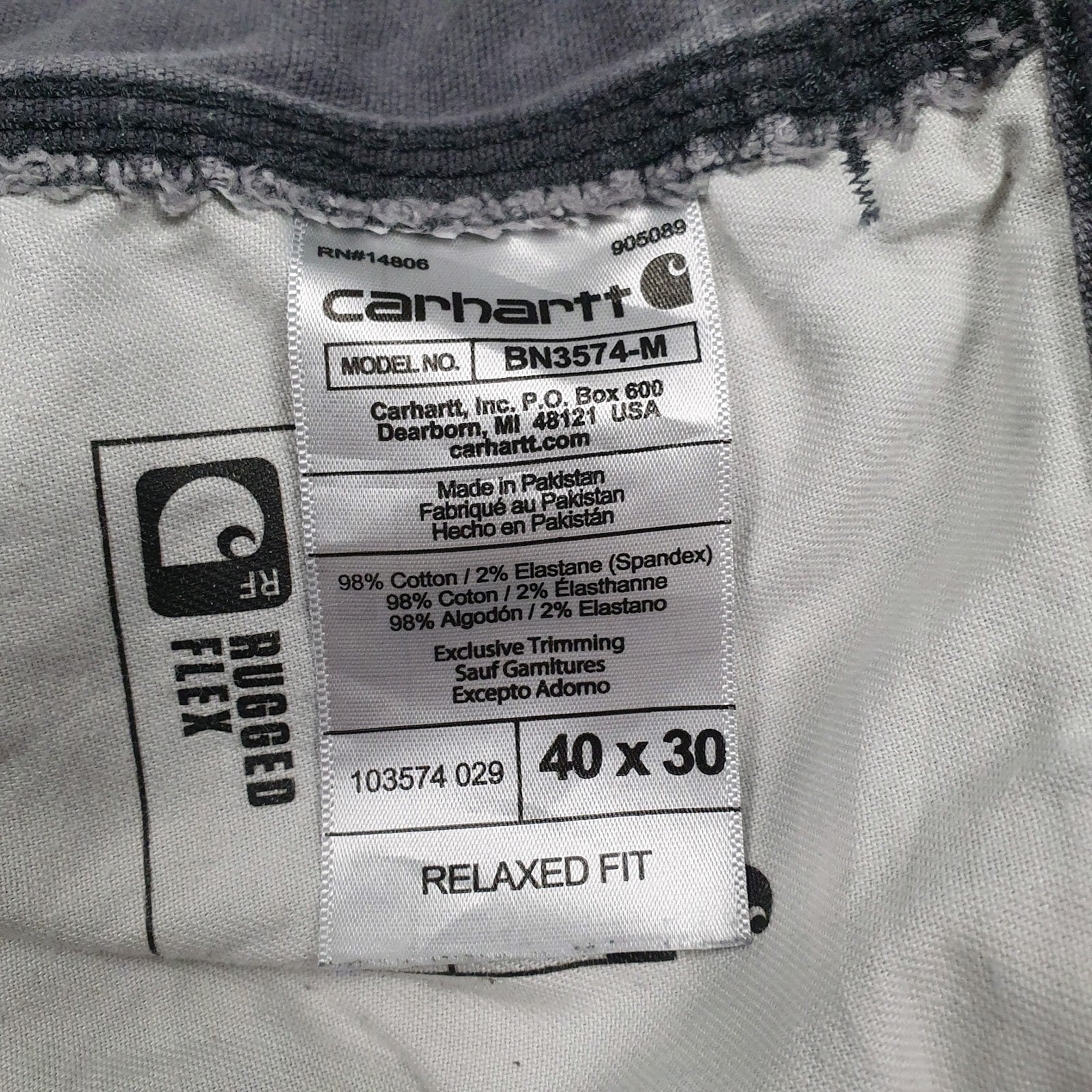 Mens Grey Carhartt BN3574-M  Trousers