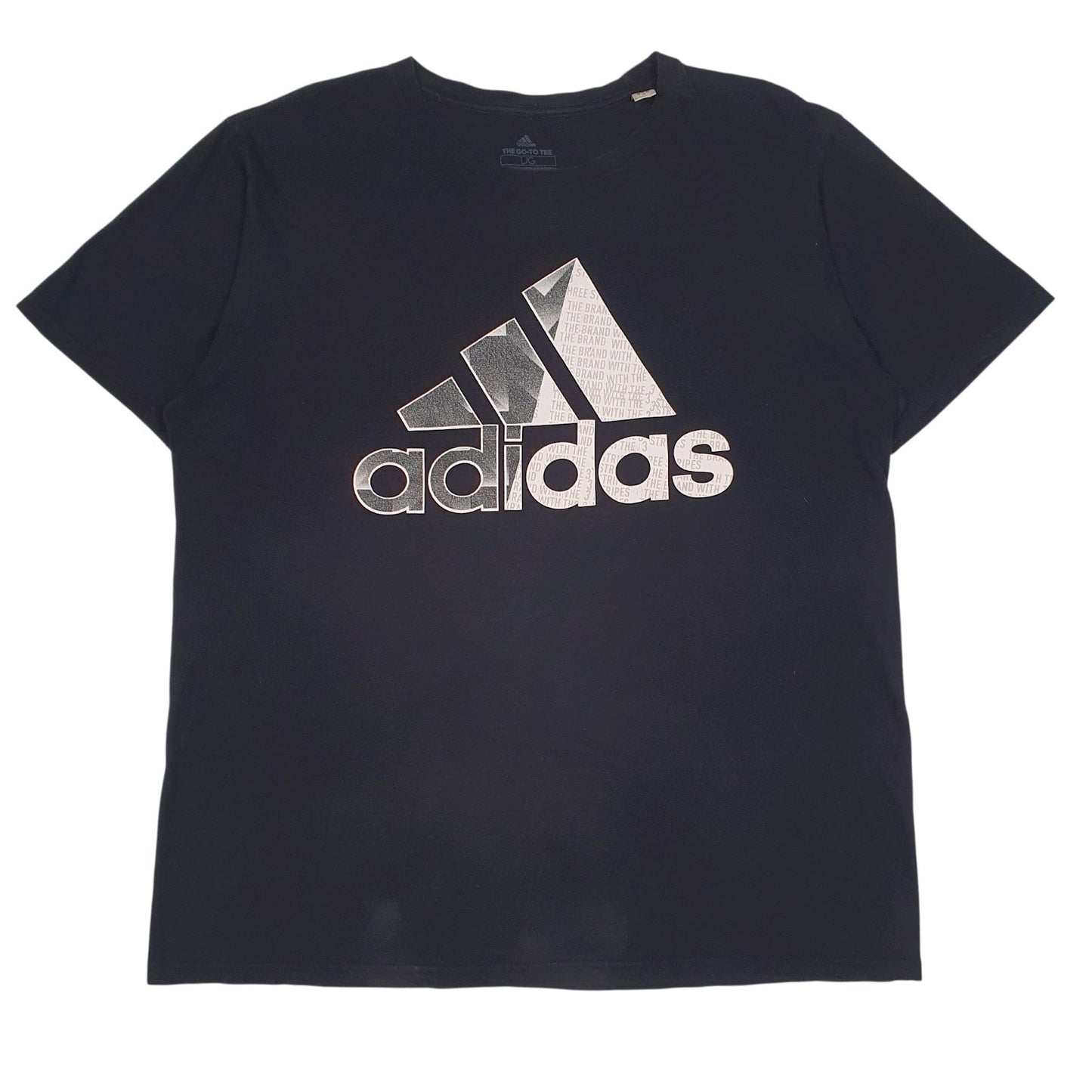 Mens Black Adidas Spellout Short Sleeve T Shirt