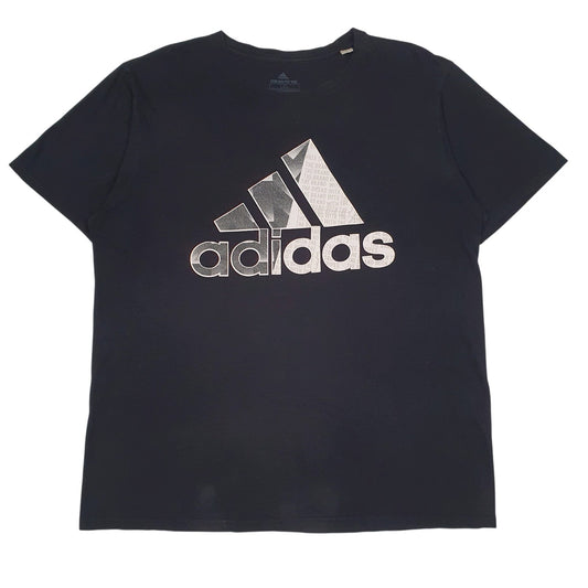 Mens Black Adidas Spellout Short Sleeve T Shirt