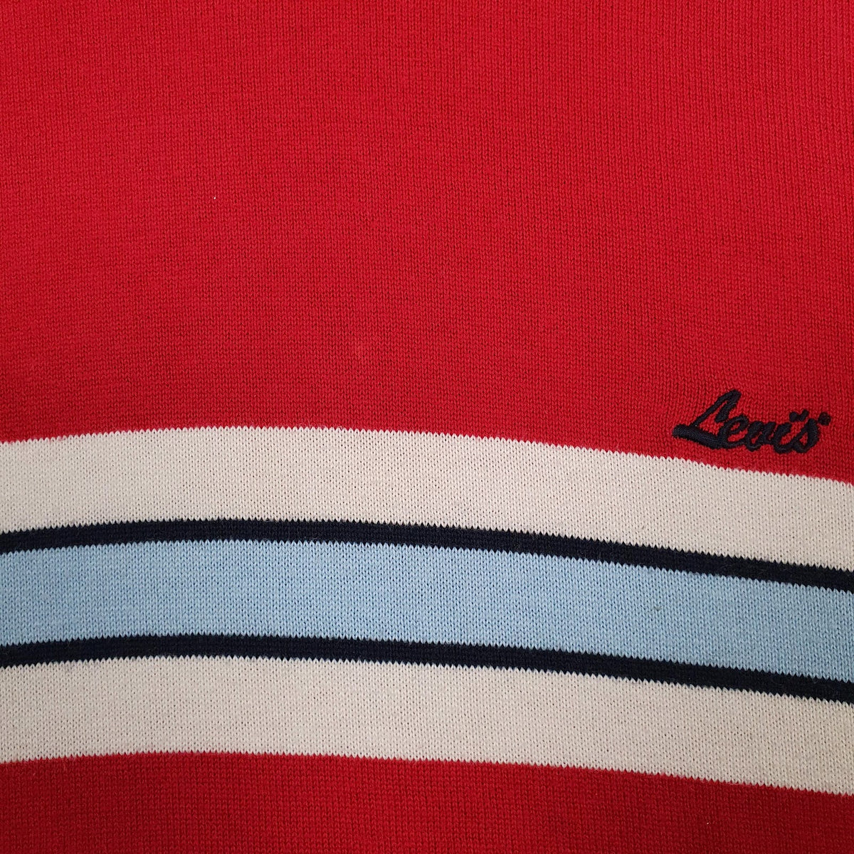 Mens Red Levis Lightweight Crewneck Jumper