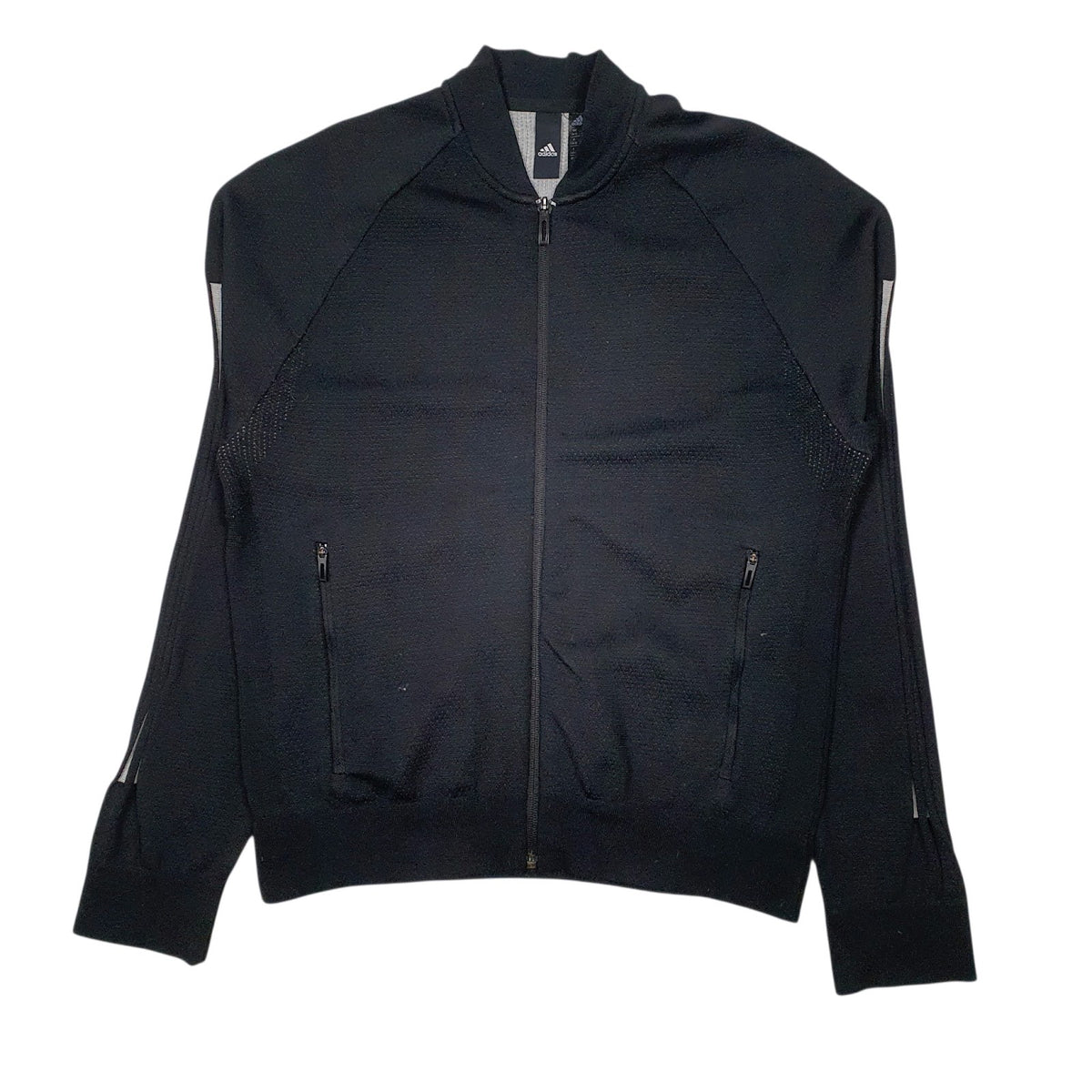 Womens Black Adidas  Full Zip Jumper