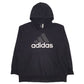 Mens Black Adidas Spellout Hoodie Jumper