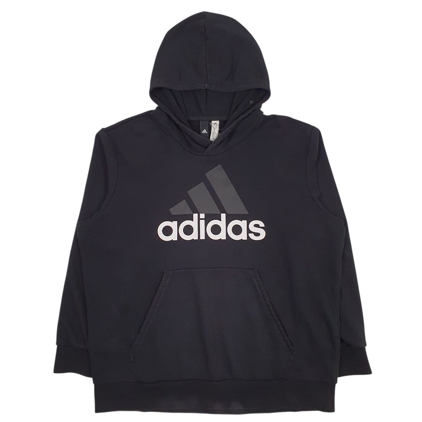 Mens Black Adidas Spellout Hoodie Jumper