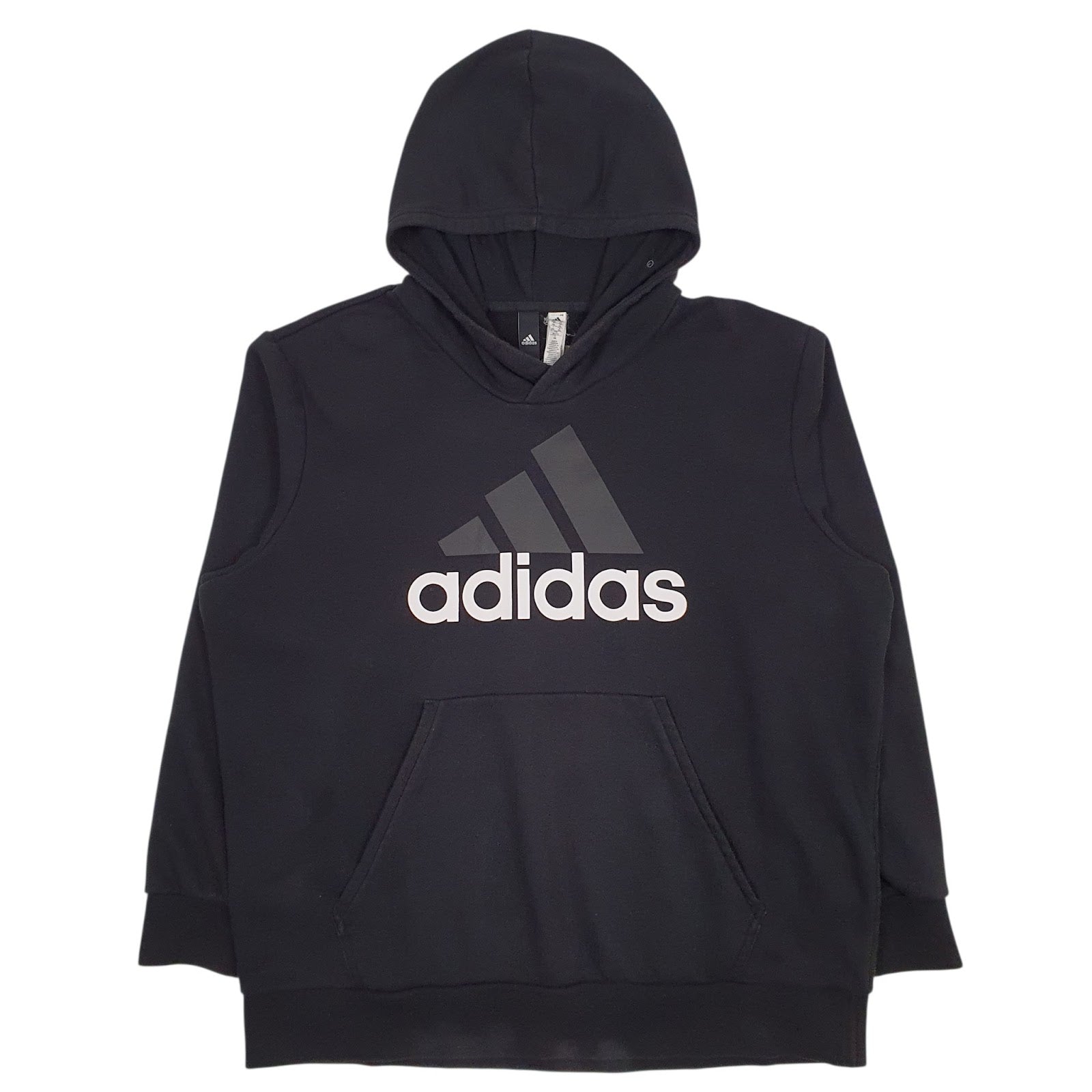Mens Black Adidas Spellout Hoodie Jumper
