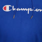 Mens Blue Champion Spellout Hoodie Jumper