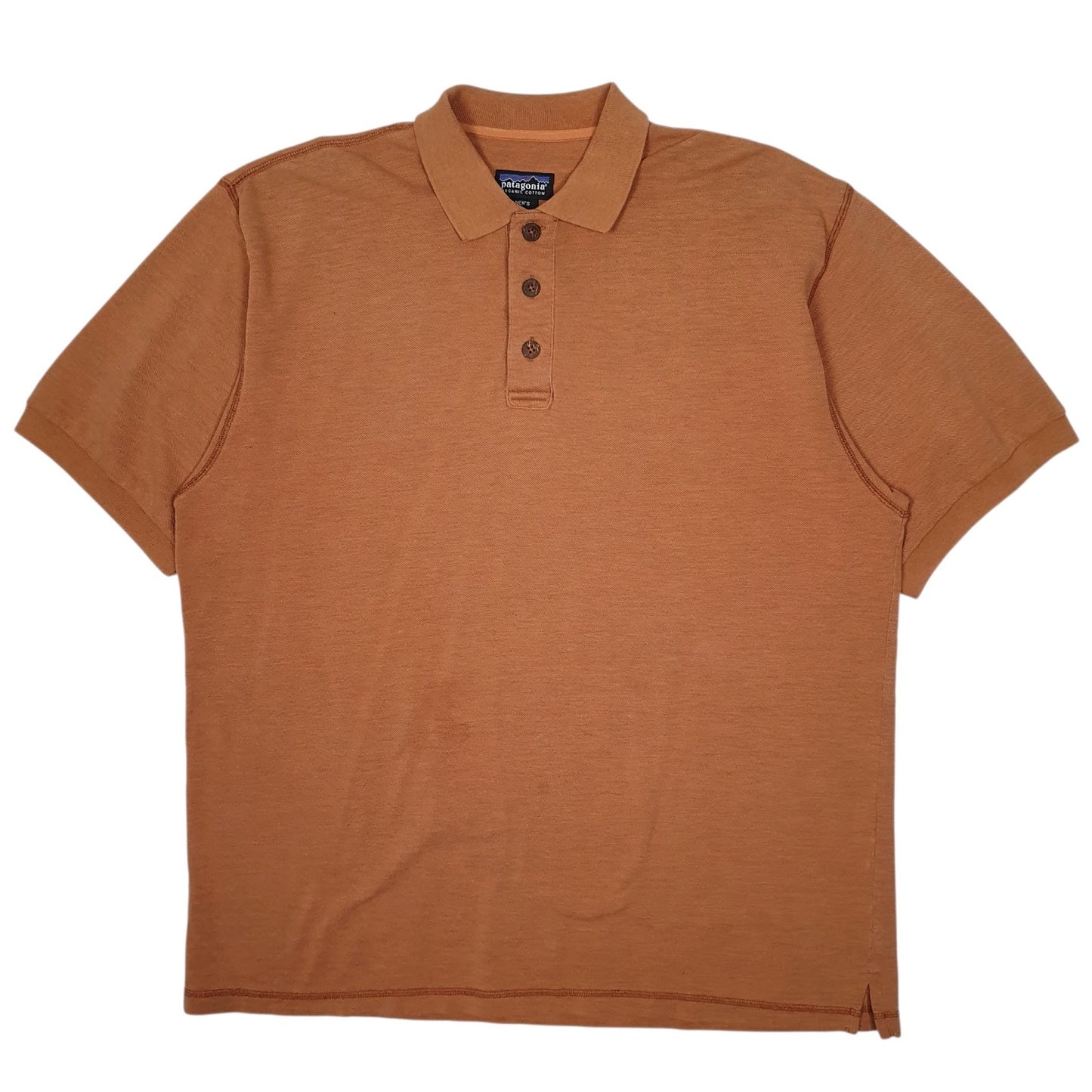 Mens Orange Patagonia  Short Sleeve Polo Shirt