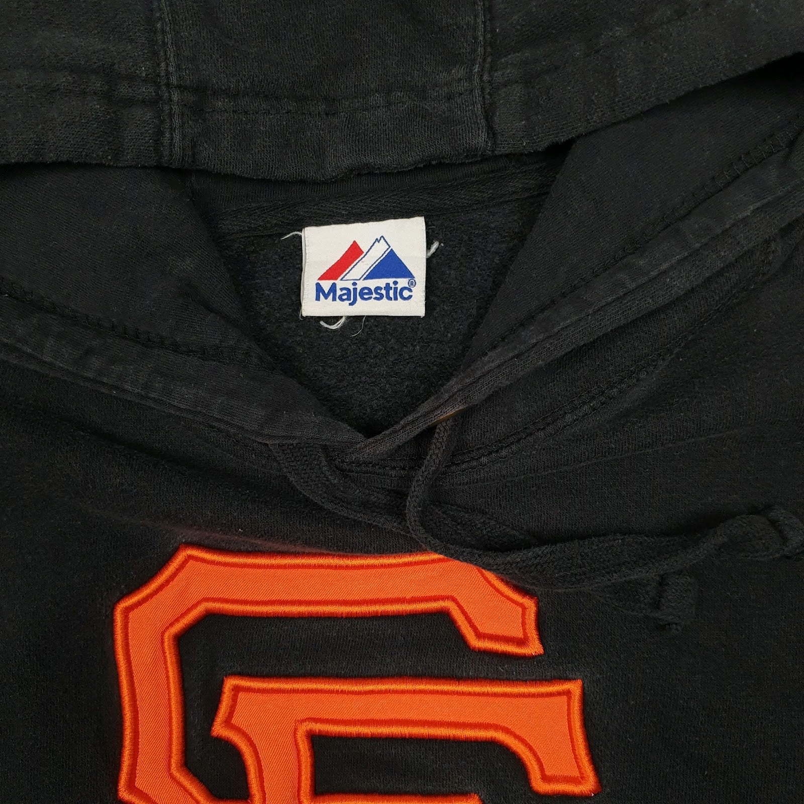 Mens Black Majestic San Francisco Giants Baseball Hoodie Jumper