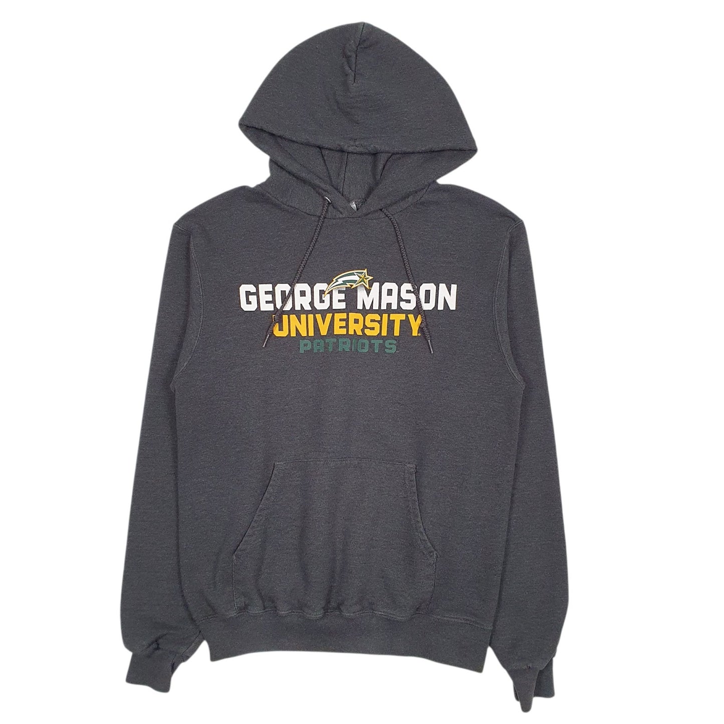 Mens Grey Champion George Mason University Patriots Hoodie Jumper