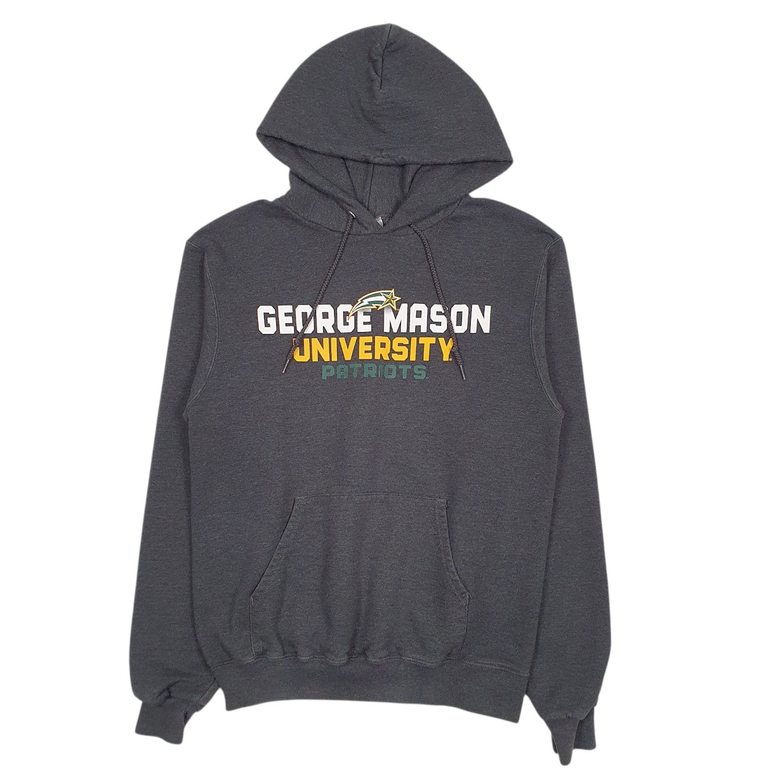 Mens Grey Champion George Mason University Patriots Hoodie Jumper