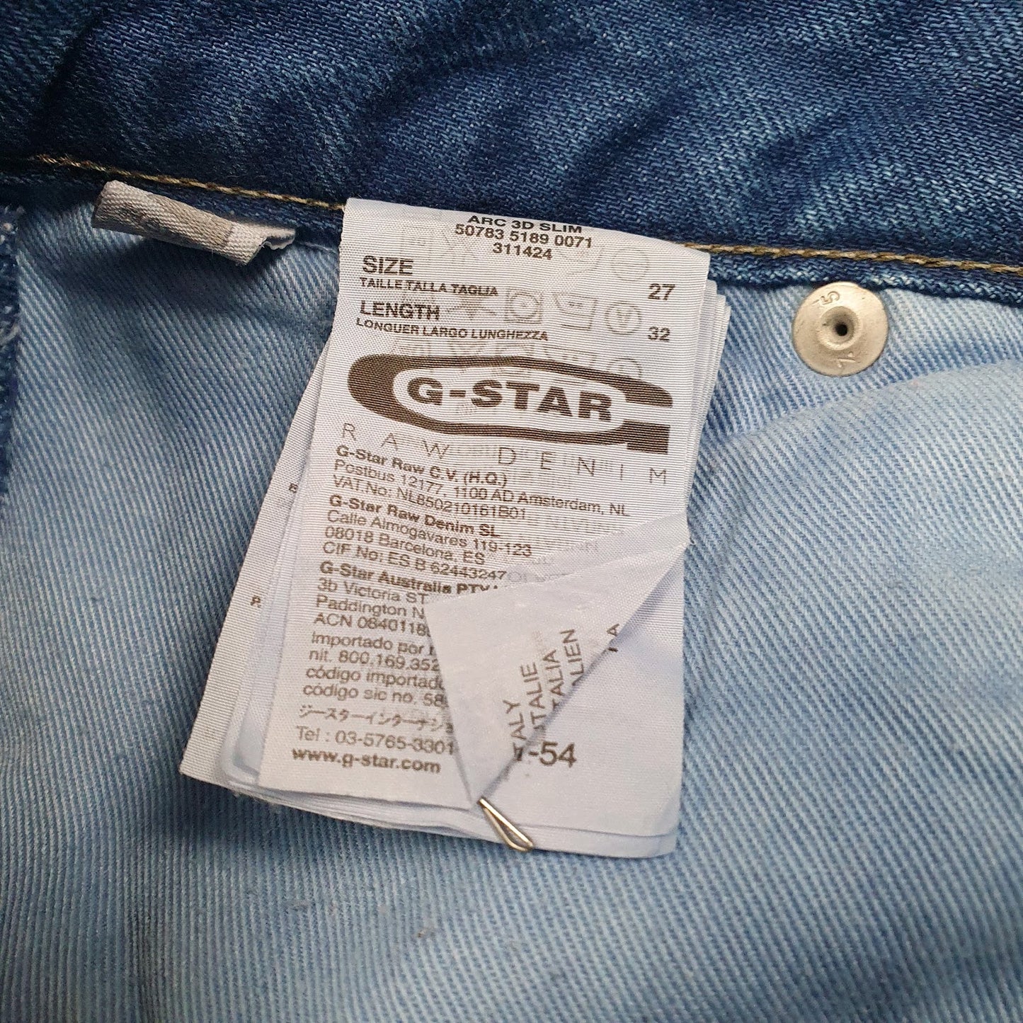 Womens Blue G-Star Distressed  Jeans