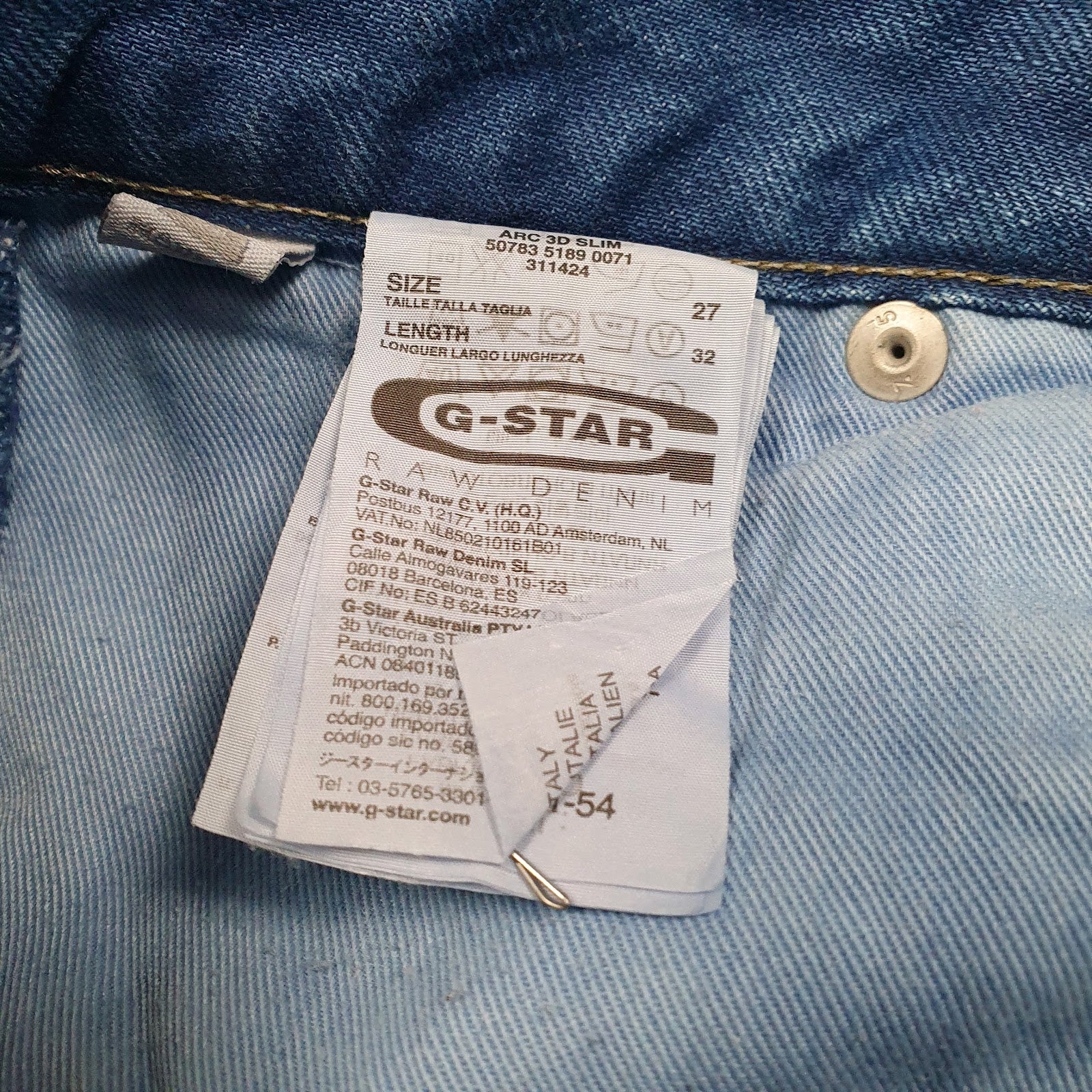 Womens Blue G-Star Distressed  Jeans