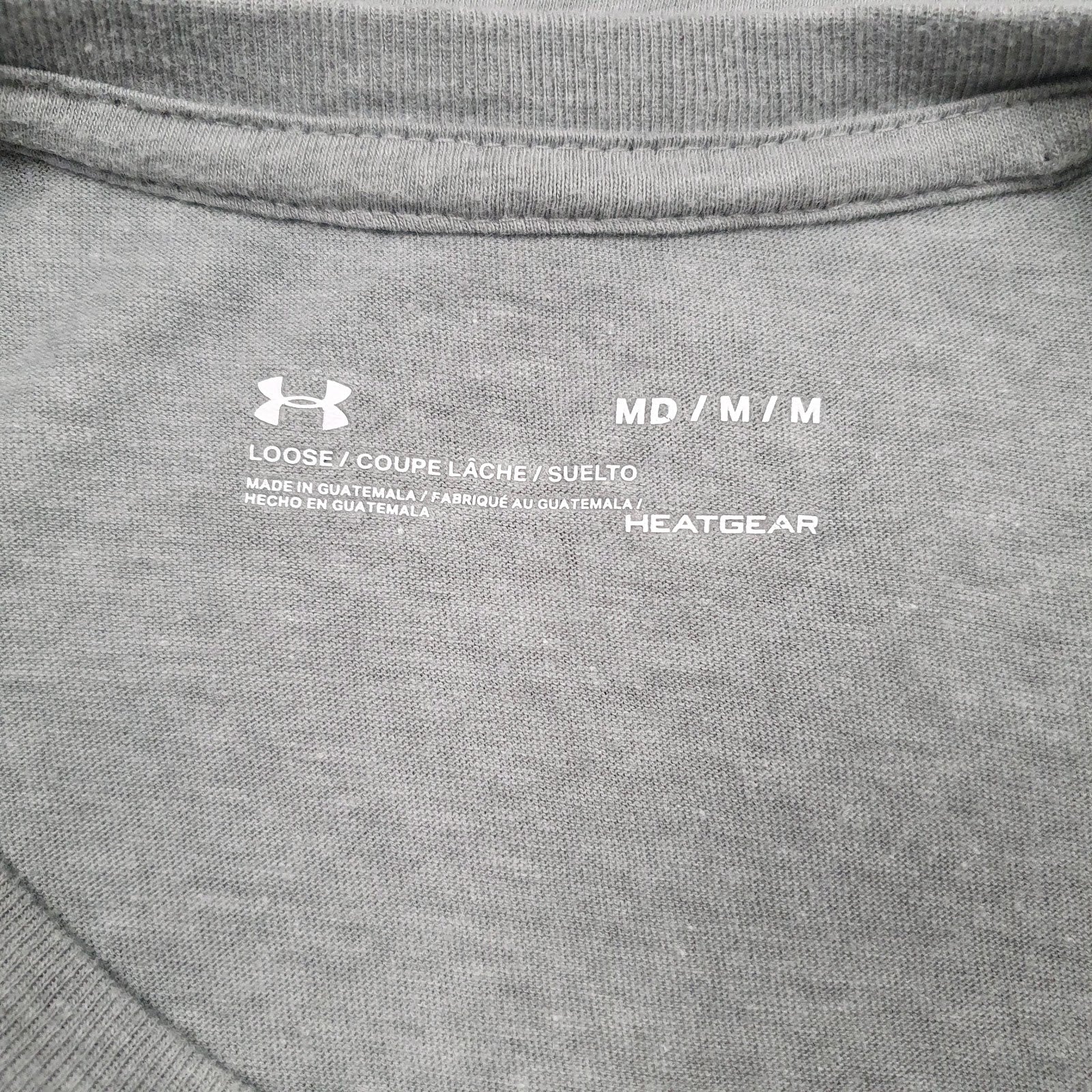 Mens Grey Under Armour Heat Gear NCAA Final Four  T Shirt