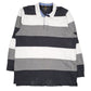 Mens Grey Club Room Rugby Long Sleeve Polo Shirt