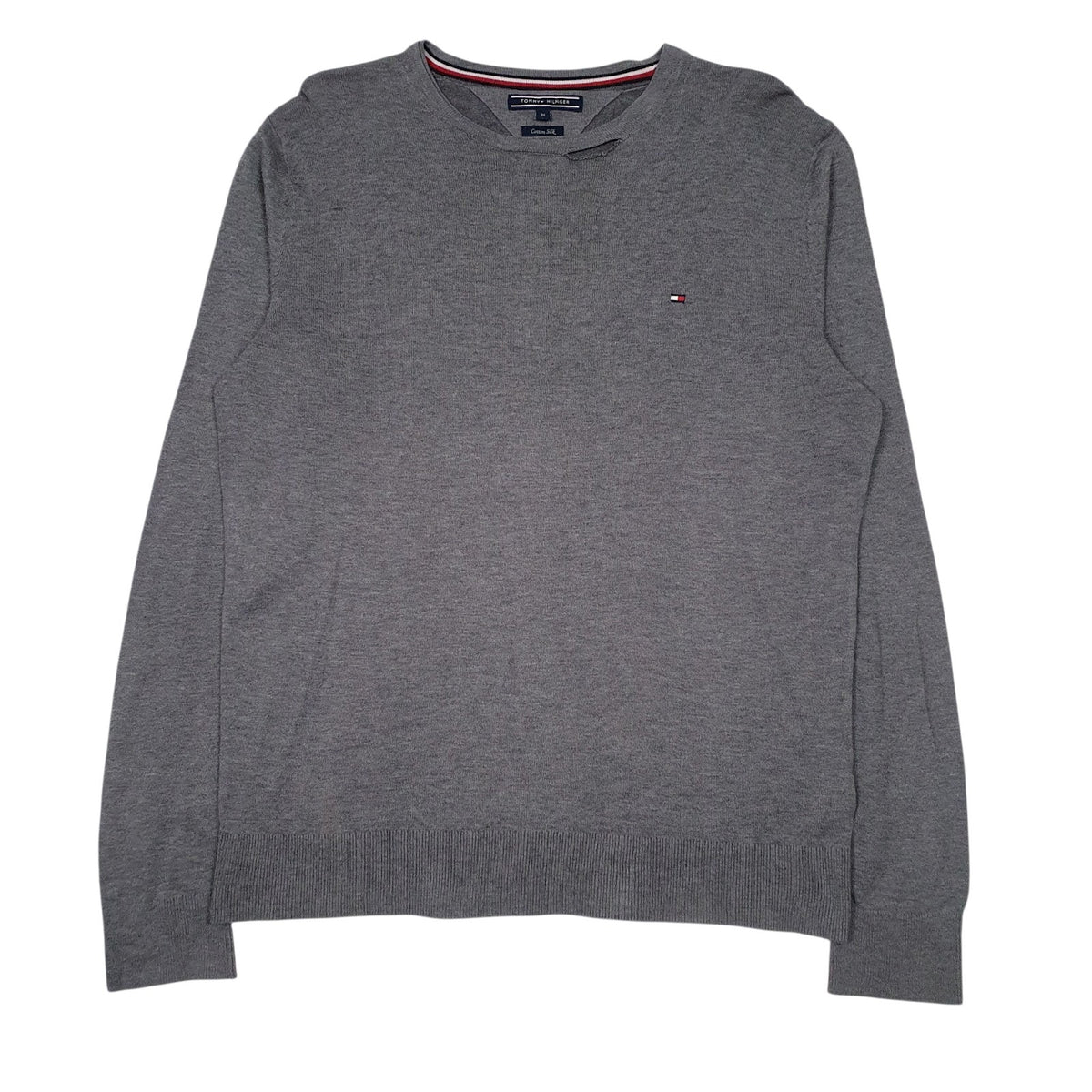 Mens Grey Tommy Hilfiger  Crewneck Jumper
